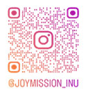 https://www.instagram.com/joymission_inu/, Scan this QR code to visit the website.