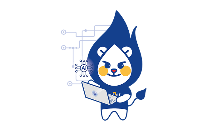 Computer Engineering Department Torch character image